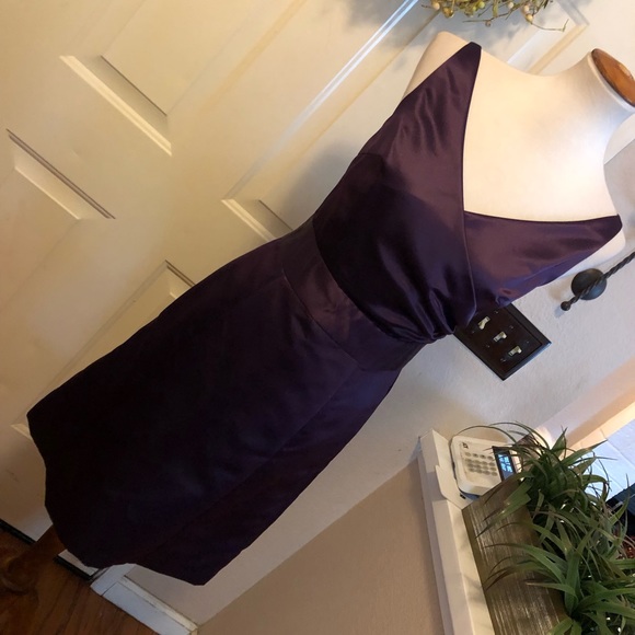Aria Brand Bridesmaids Beautiful Plum Midi Dress - Picture 3 of 6